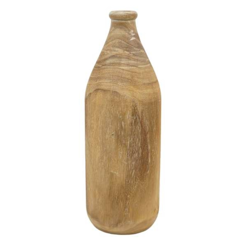 Natural Wooden Vase, 16″