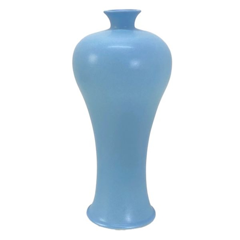 Providence Blue Ceramic Vase, 12.5″