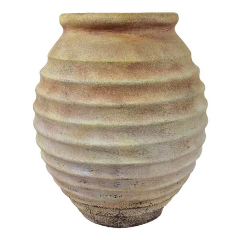 Terracotta Ceramic Vase, 13″