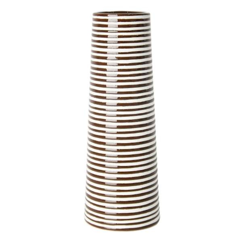 Tracey Boyd Brown Ceramic Vase, 12″