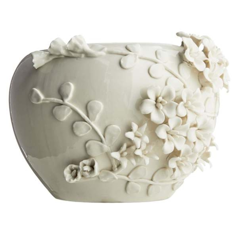 3D Flower Ceramic Pot, 7″