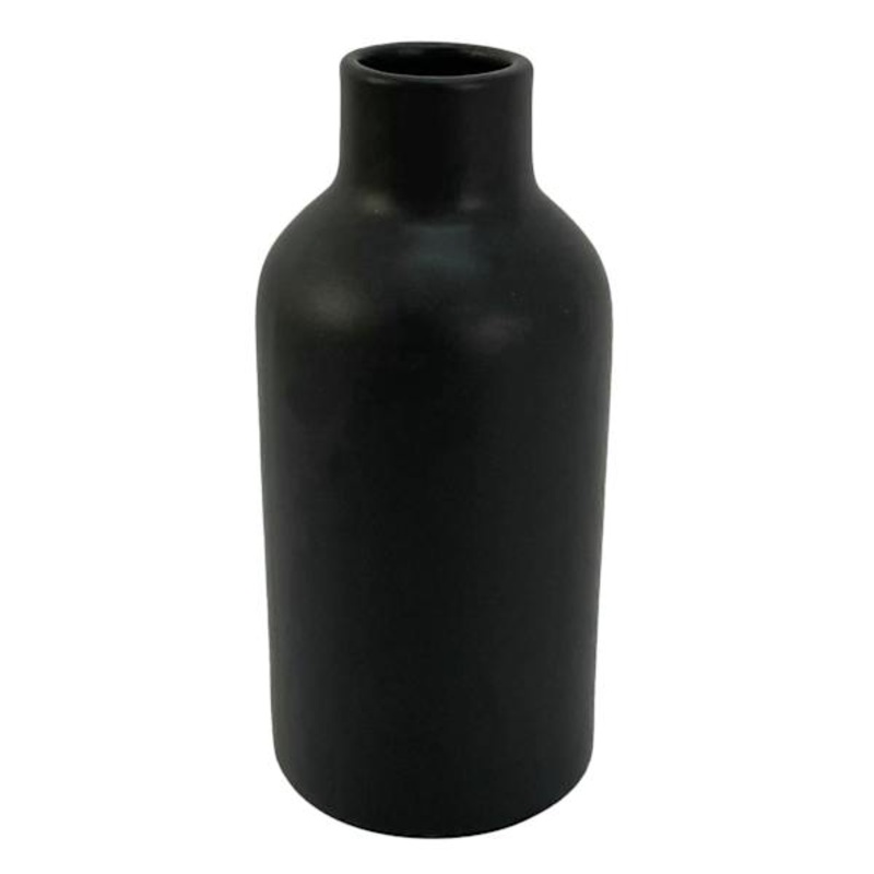 Black Ceramic Vase, Large