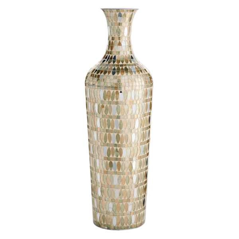 Mosaic Metal Floor Vase, 36″