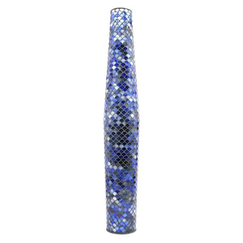 Multicolor Metal Mosaic Floor Vase, 36″