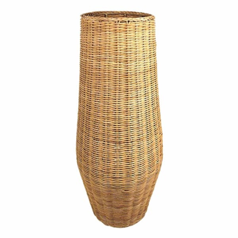 Natural Rattan Vase, 23.5″
