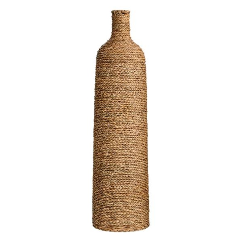Natural Twist-Weave Seagrass Vase, 29″