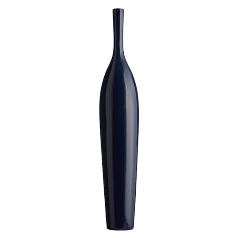 Navy Blue Ceramic Floor Vase, 37″