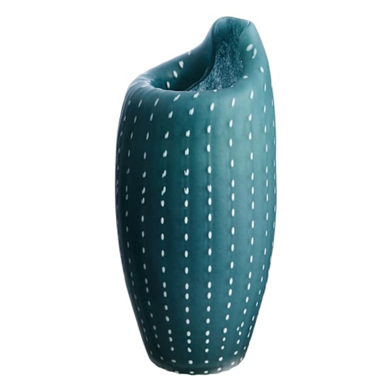 Ty Pennington Blue Coral Dot Vase, 13″