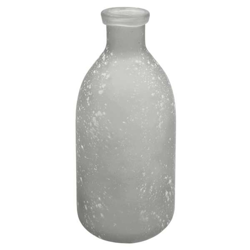 Ty Pennington Grey Frosted Glass Bottle Vase, 11″