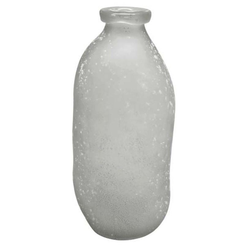 Ty Pennington Grey Frosted Glass Vase, 13″