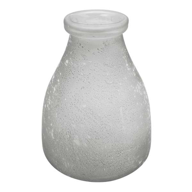 Ty Pennington Grey Frosted Glass Vase, 7.5″
