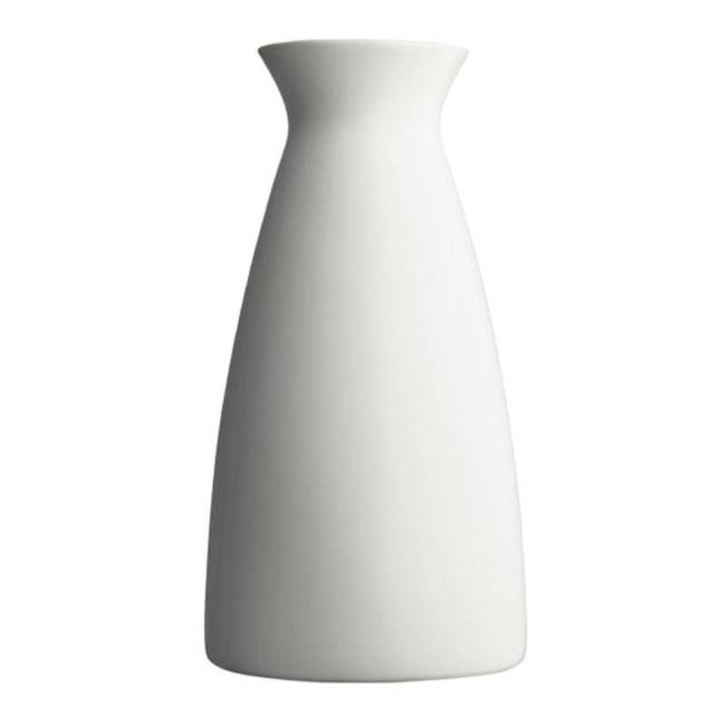 White Ceramic Vase, 12″