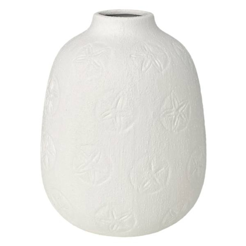White Cream Vase, 9″