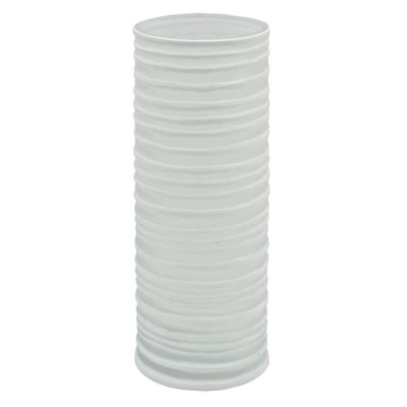 White Glass Vase, 12″