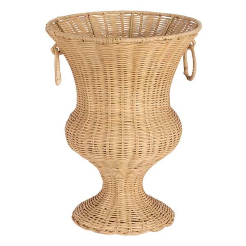 Willow Crossley Rattan Vase with Handles, 12″