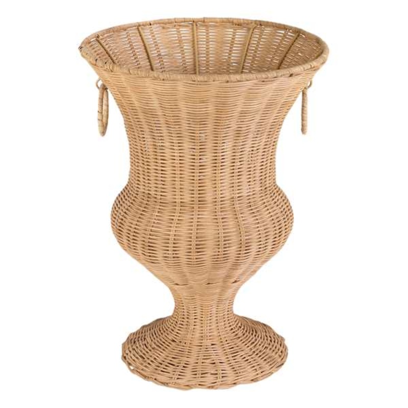 Willow Crossley Rattan Vase with Handles, 14″
