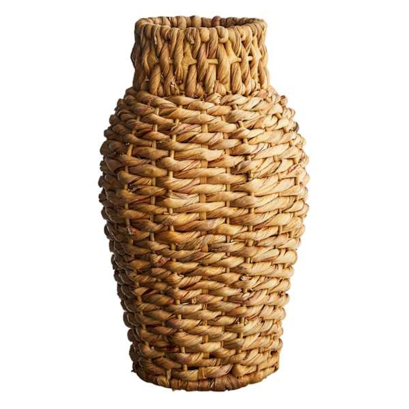 Woven Hyacinth Vase, 18″