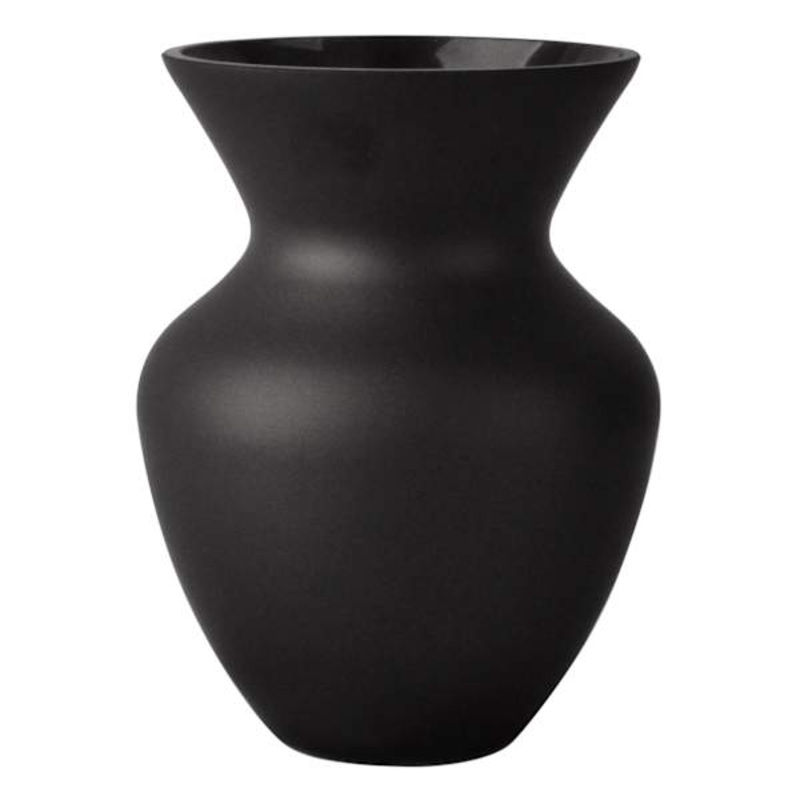 Black Glass Vase, 6.5″