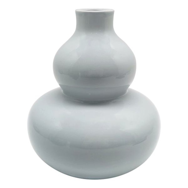 Blue Ceramic Bubble Vase, 8.6″