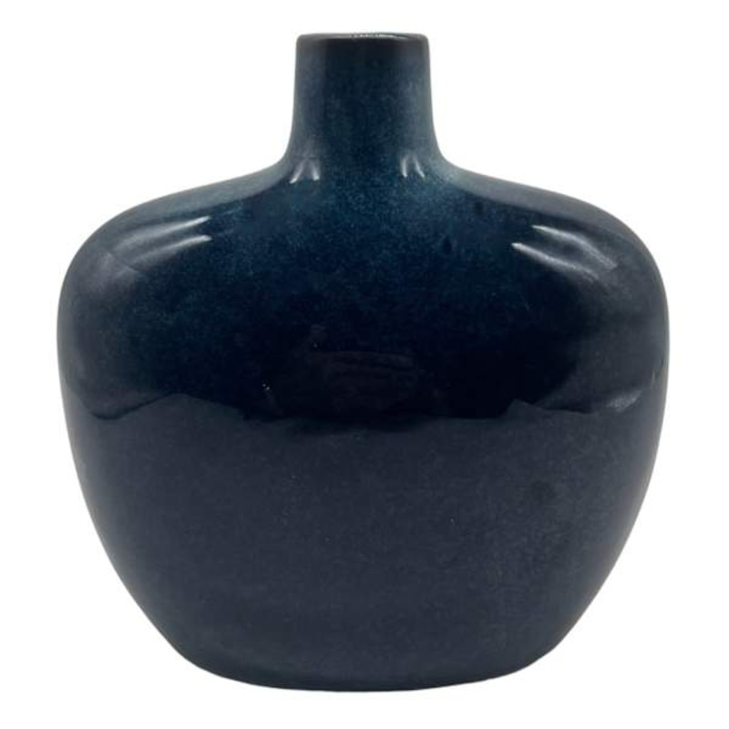 Blue Ceramic Vase, 6″