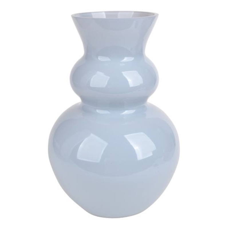 Blue Glass Bubble Vase, 12″