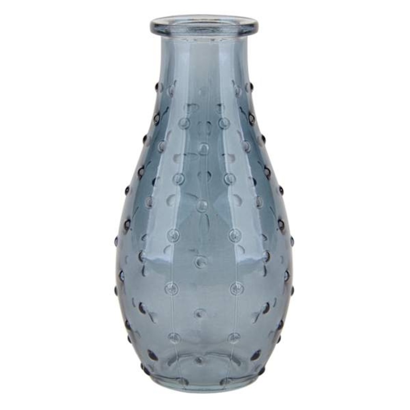 Blue Glass Bud Vase, 5.5″
