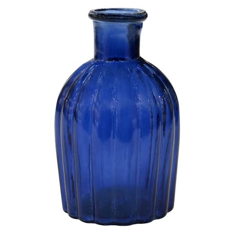 Blue Glass Vase, 5″