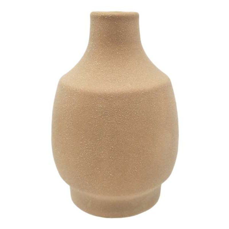 Brown Ceramic Vase, 5″