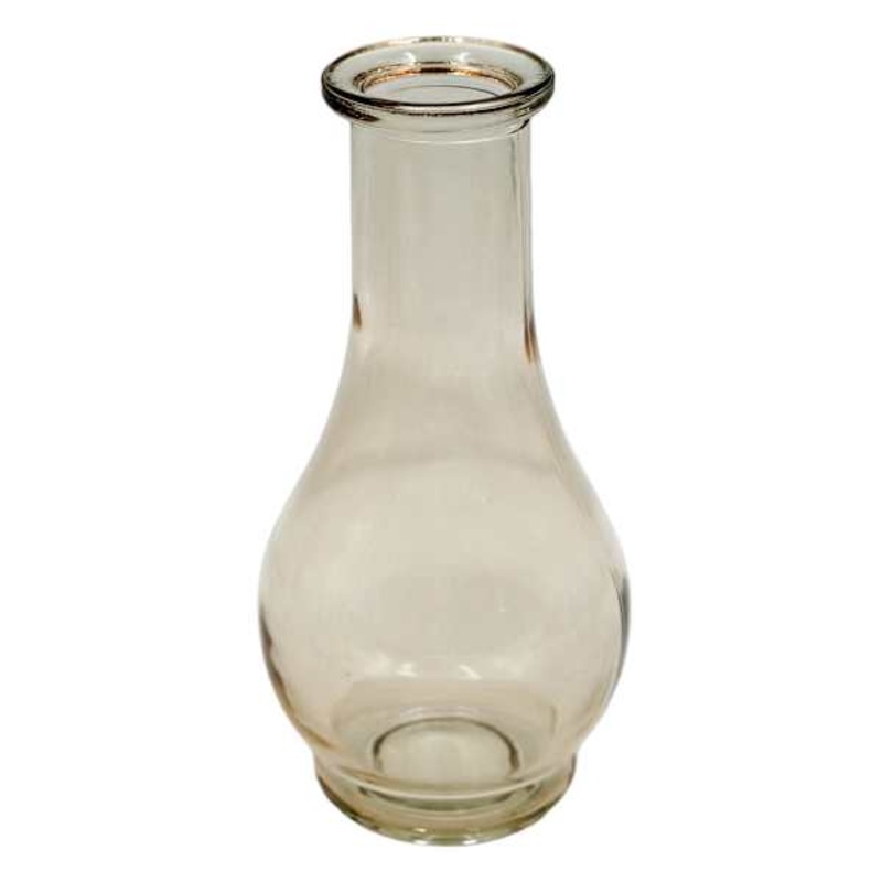 Brown Glass Bud Vase, 7″