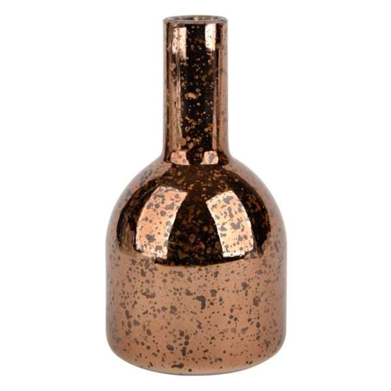 Brown Mercury Glass Bud Vase, 6.5″