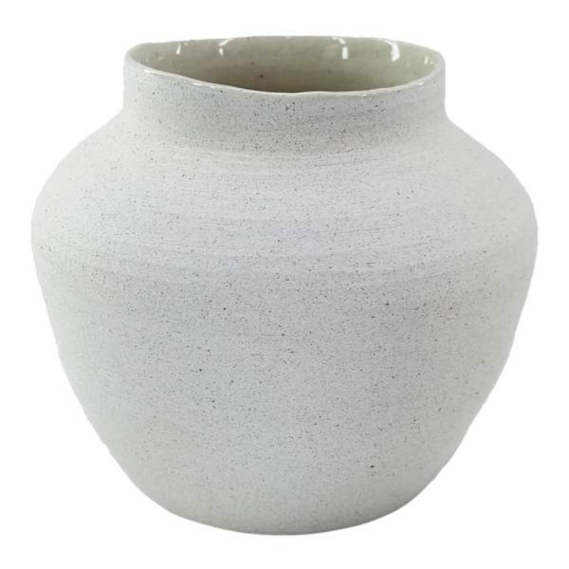 Brown Natural Textured Ceramic Pot, 10″