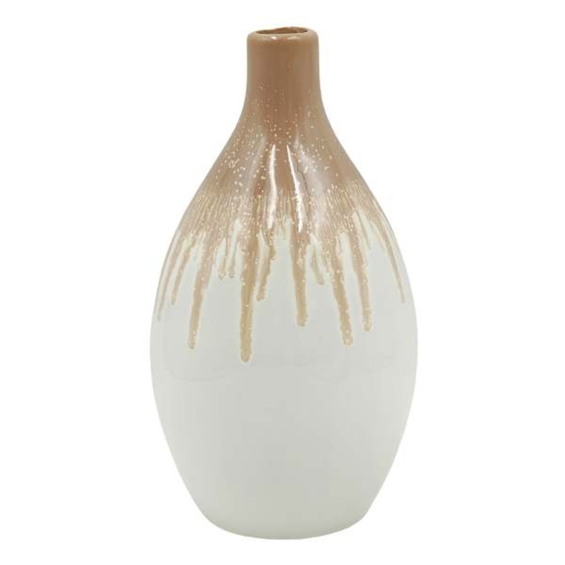 Brown Reactive Glaze Ceramic Vase, 6×11