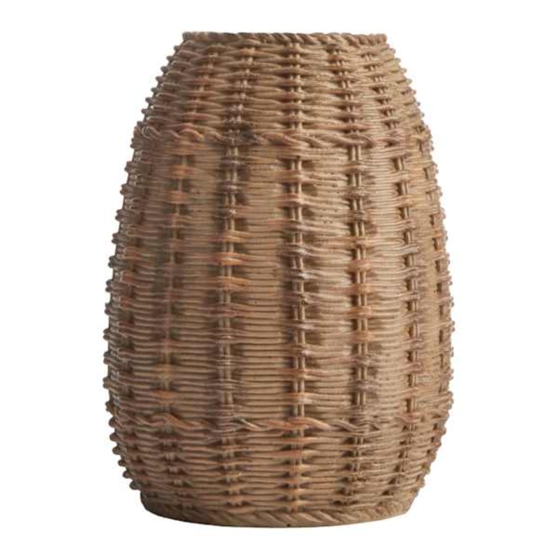 Brown Woven Vase, 8″
