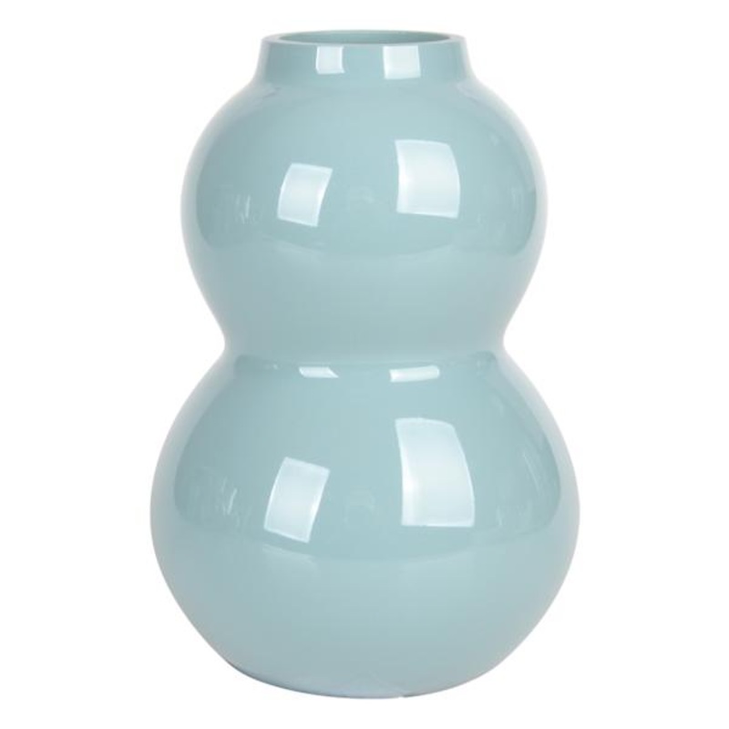Celadon Green Glass Vase, 7″