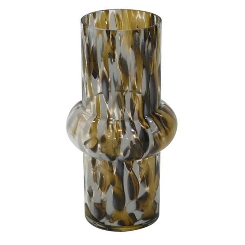Cheena Glass Vase, 10.25″