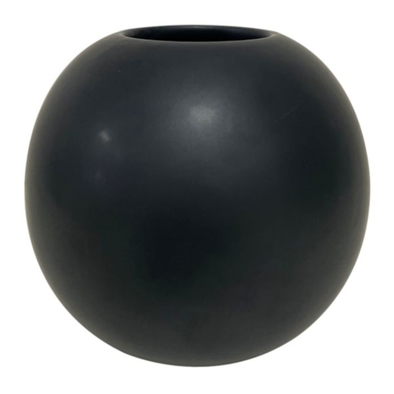 Crosby St. Black Ceramic Orb Vase, 3″