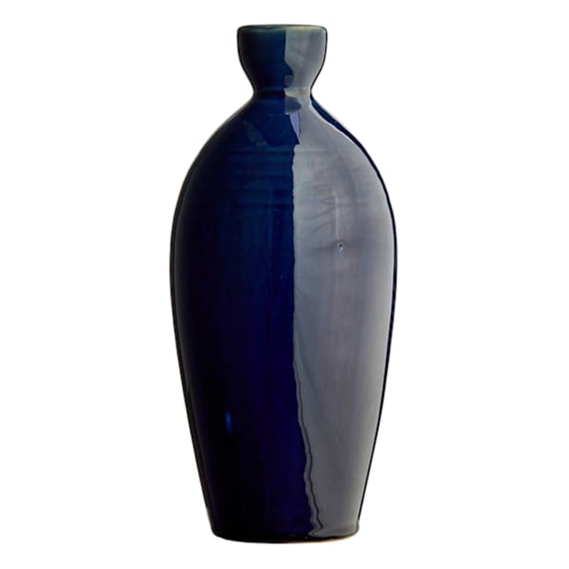 Crosby St. Blue Ceramic Vase, 11″