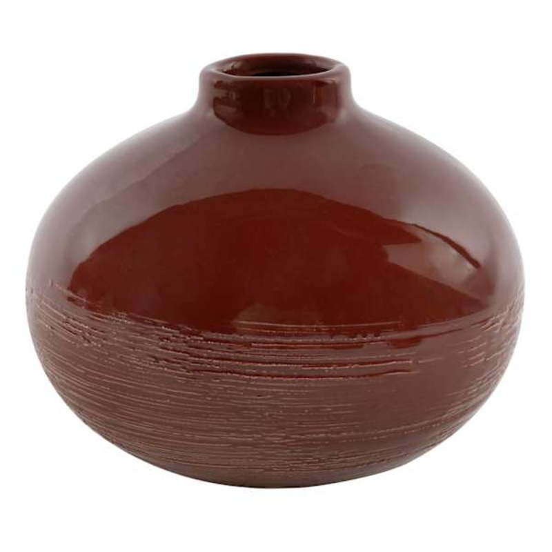 Crosby St. Brown Ceramic Vase, 4″