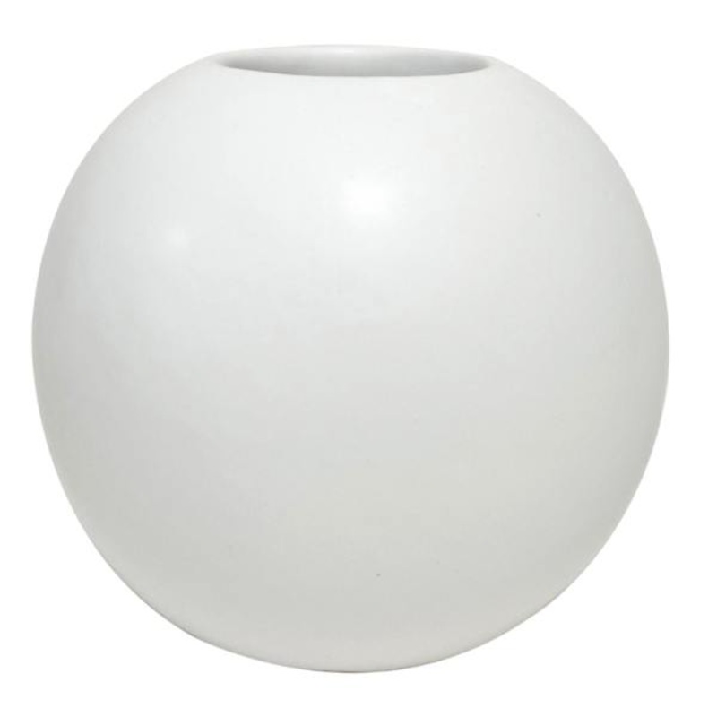 Crosby St. White Ceramic Orb Vase, 3″