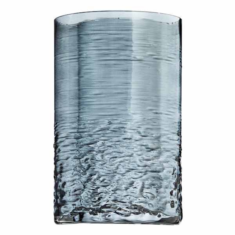 Curved Black Vase, 10.6″