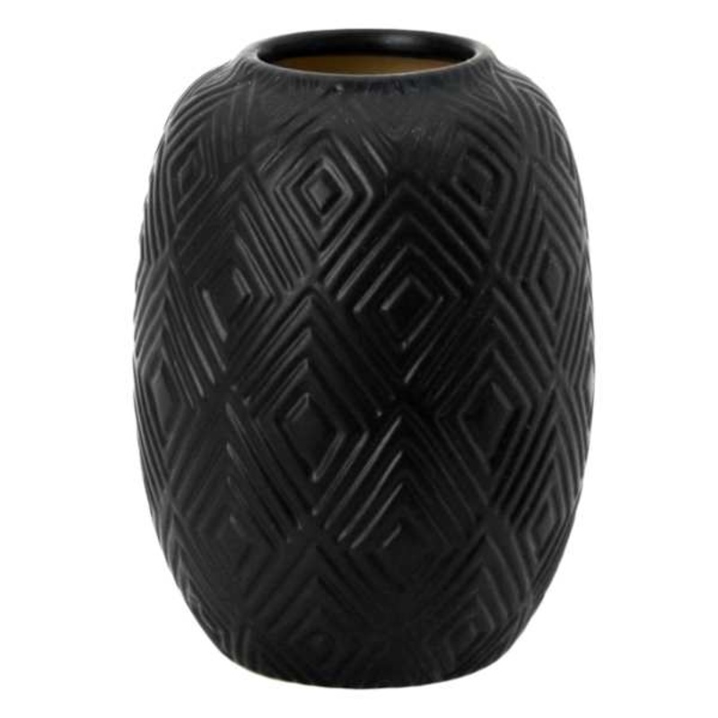 Eileen Black Ceramic Vase, 8″