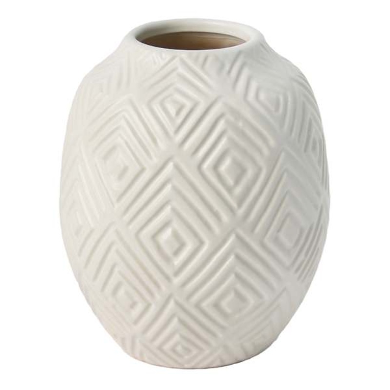 Eileen White Vase, 6″