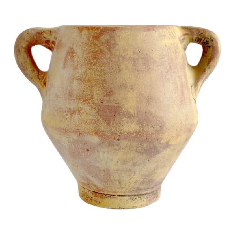 Athens Clay Vase with Handles, 9″