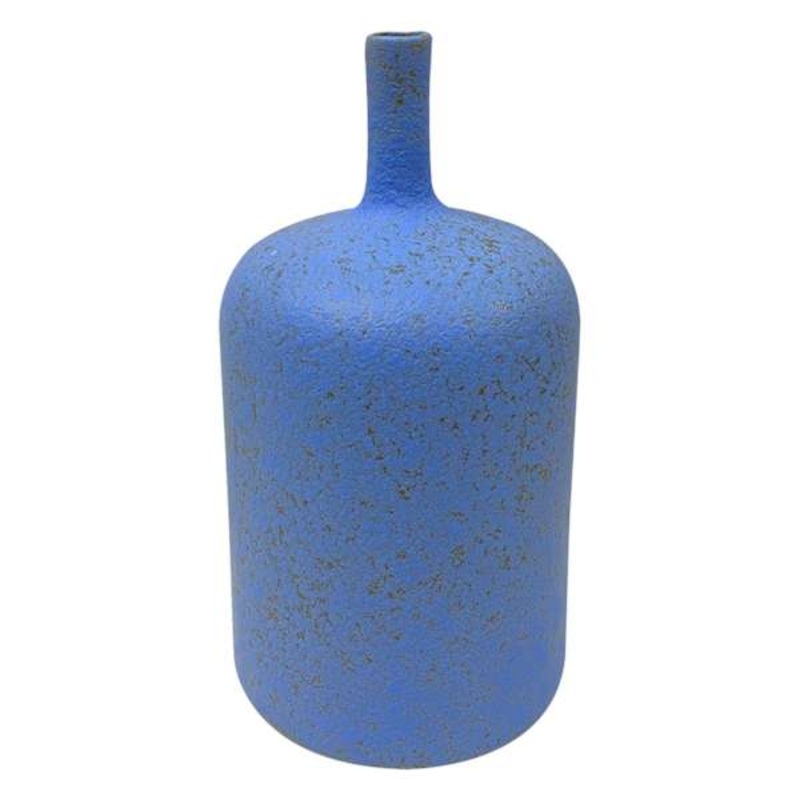 Emily Cornflower Blue Bottle Vase, 10″