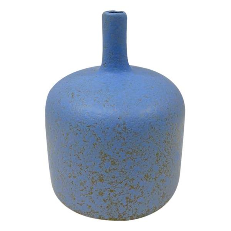 Emily Cornflower Blue Bottle Vase, 6″