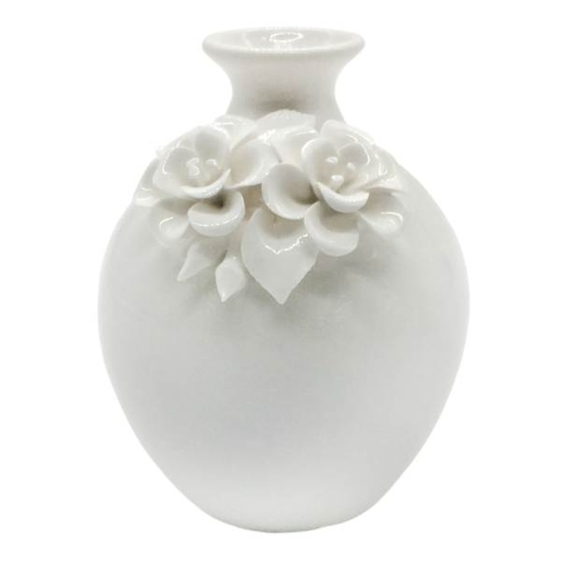 Floral Porcelain Vase, 4″