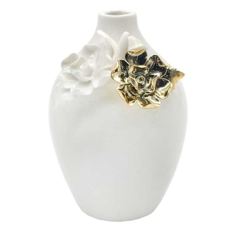 Floral Porcelain Vase, 4.5″