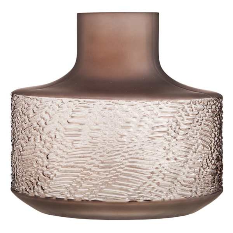 Found & Fable Brown Textured Glass Vase, 8″