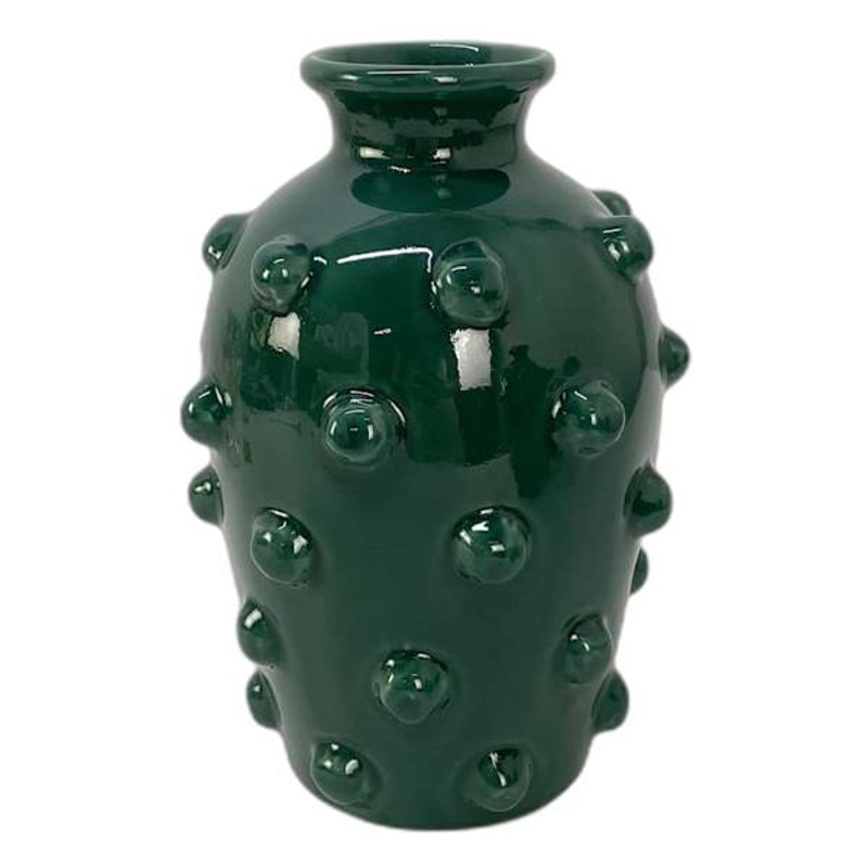 Found & Fable Green Bubble Ceramic Vase, 10.5″
