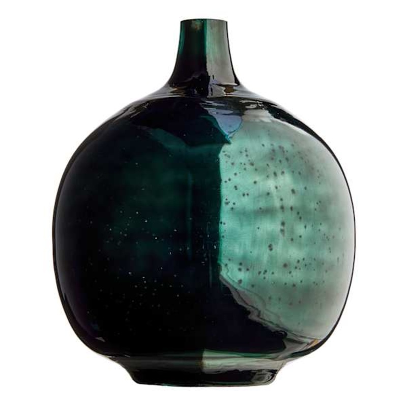 Found & Fable Green Glass Vase, 11.5″